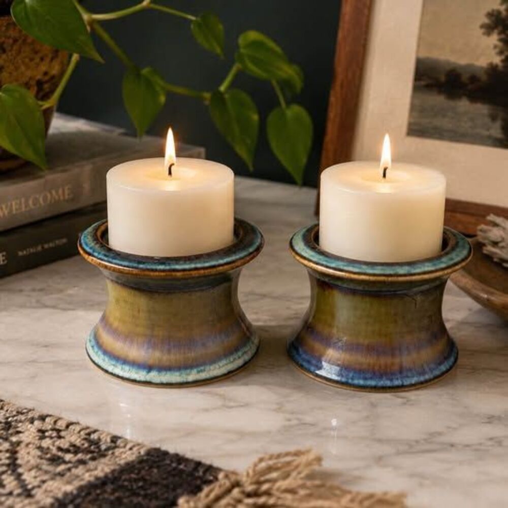 Cosy Campbell Ceramics Handmade Candle Holders – Pair